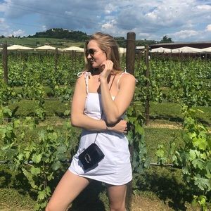 SHORT WHITE TIE DRESS - ZARA